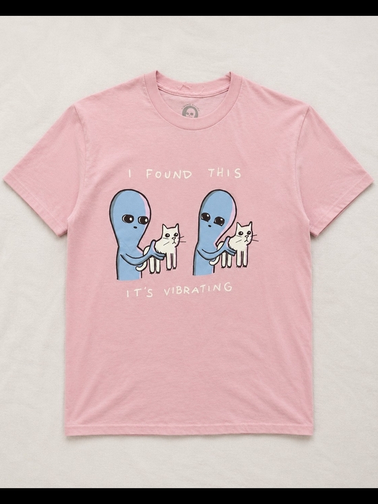 Strange Planet Tops - Strange Planet I Found This It’s Vibrating Tee Sz S P2P 17-22 New